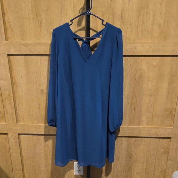 (J1) INC International Concepts Blue Mini Dress - Picture 1 of 6